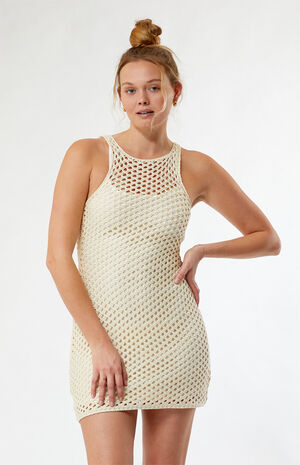Balmy Crochet Knit Mini Dress image number 2