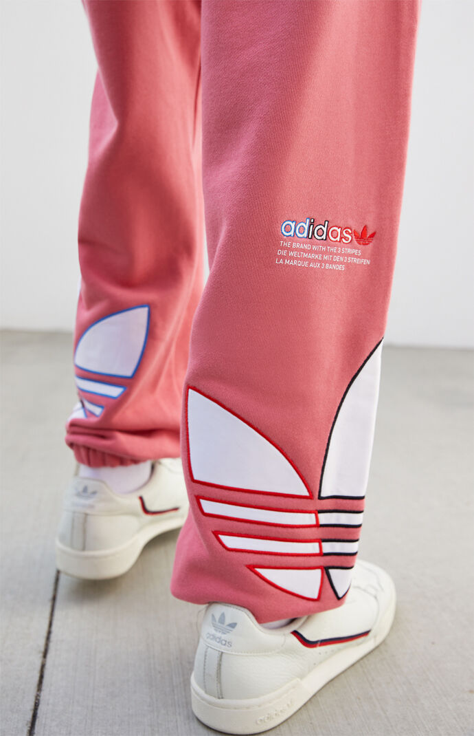 Pink Tricolor Trefoil Sweatpants