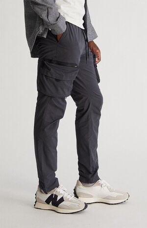 Black Oyster Nylon Cargo Pants image number 2