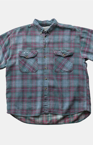 '90s Navy Flannel Top image number 3