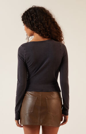 Scooped Out Long Sleeve Top image number 3