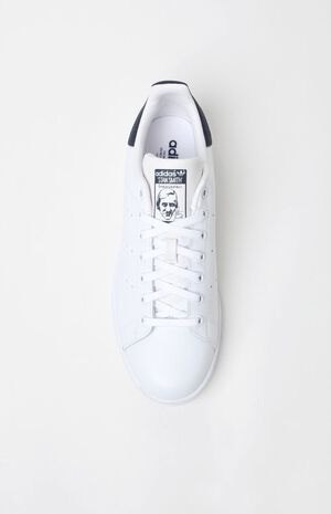Stan Smith White & Blue Shoes image number 4