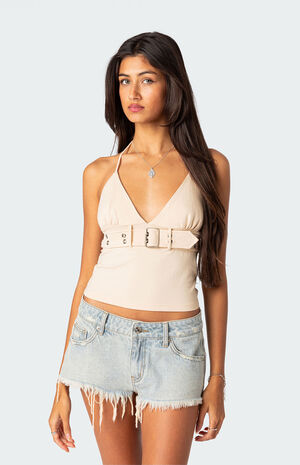 Birdie Buckle Belted Top image number 5