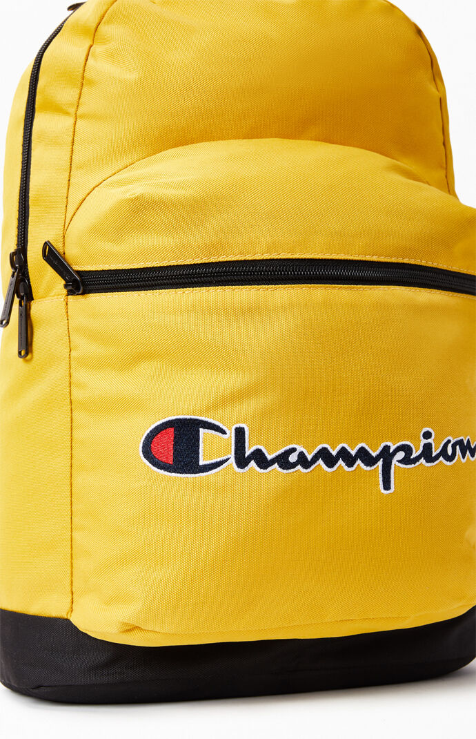 yellow champion bookbag
