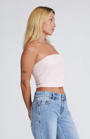 Longline Linen Corset Top image number 2