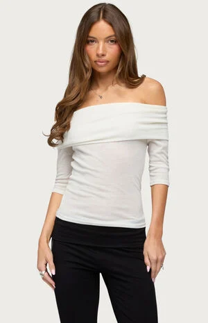 Thais Foldover Off-The-Shoulder Top image number 1