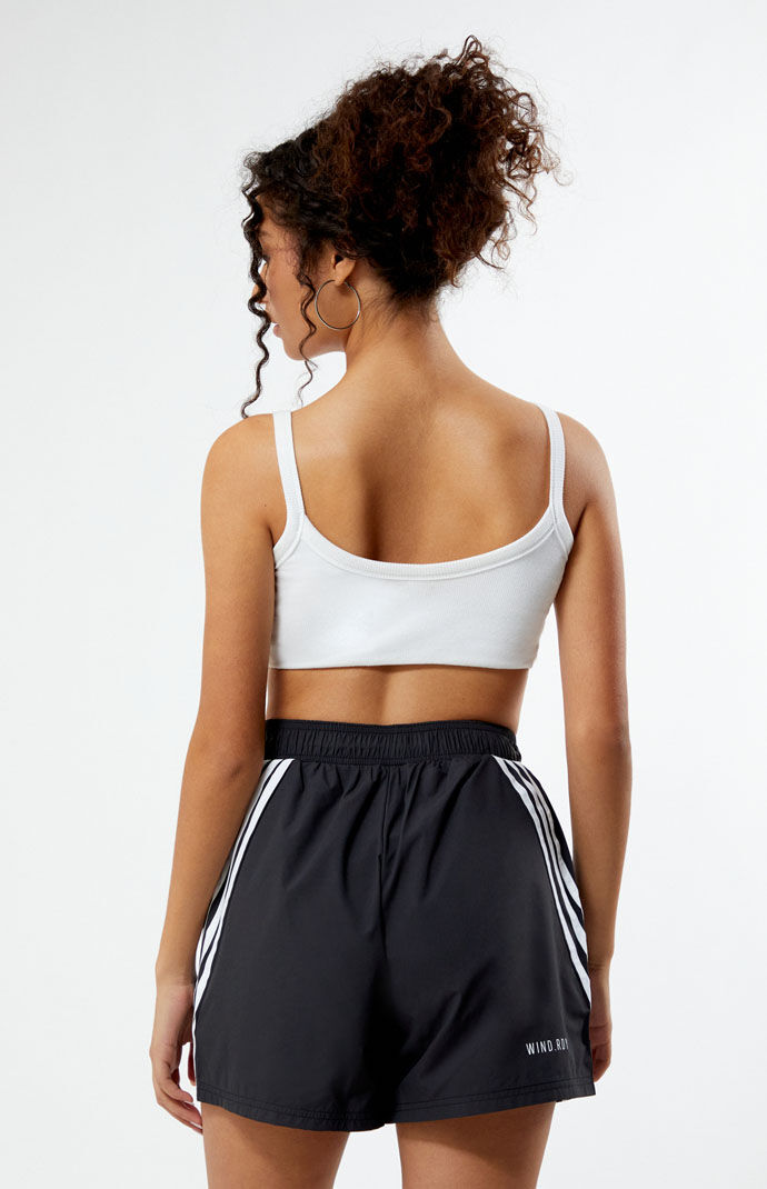 adidas Black Future Icon 3-Stripes Woven Shorts | PacSun
