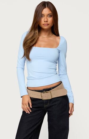 Lovie Fitted Square Neck Top image number 1