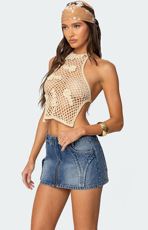 Syd Backless Crochet Top image number 3