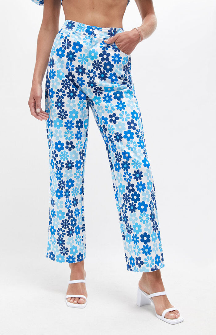Another Girl Eco Floral Cropped Jeans PacSun