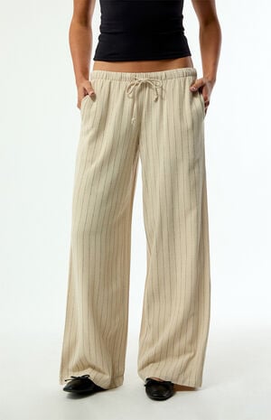 Alisa Linen Pull-On Baggy Pants image number 2