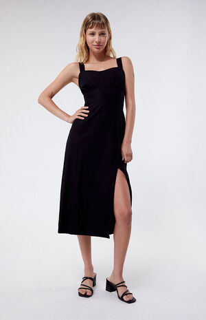Tie Back Linen Midi Dress image number 1