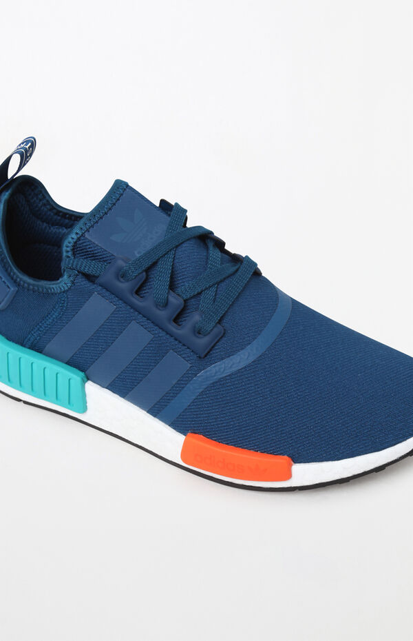 adidas gazelle silver green womens adidas NMD_R1 Shoes - Kids - Core Black / Cloud White / Screaming Orange main image 1