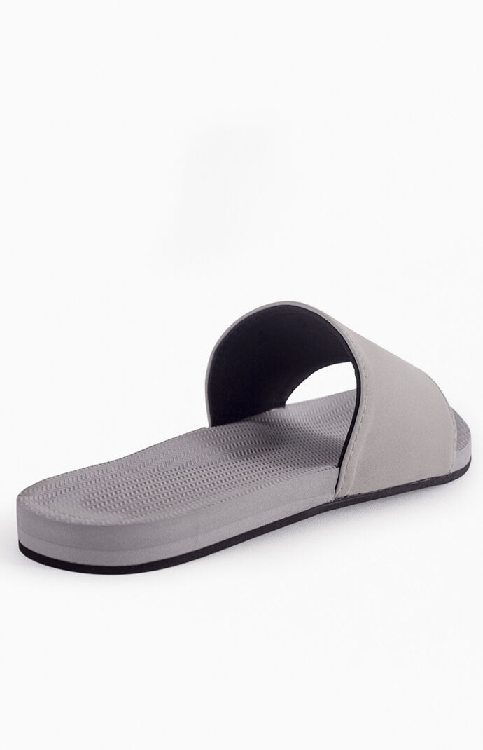 Gray ESSNTLS Slide Sandals