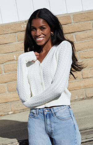 John Galt Cable Stitch Cardigan | PacSun