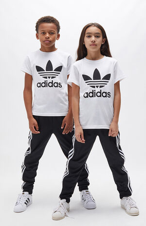 Kids White Trefoil T-Shirt image number 2