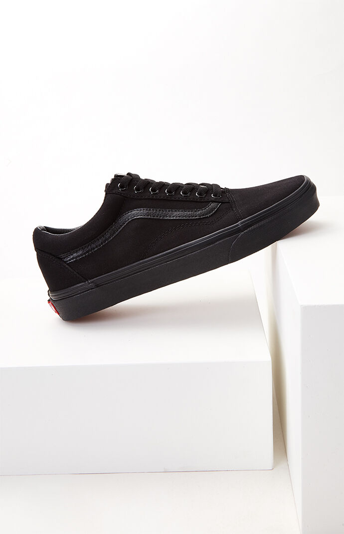 Vans Mono Black Old Skool Shoes PacSun PacSun