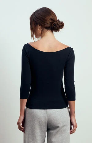 Kenzie 3/4 Sleeve Off-The-Shoulder Top image number 4