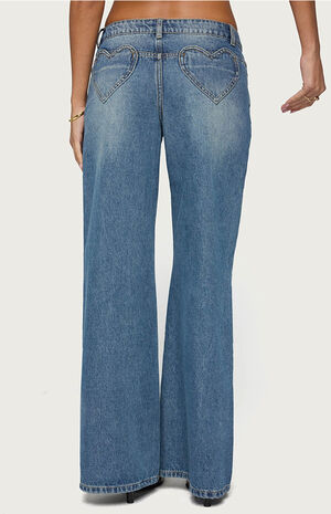 Casta Heart Low Rise Baggy Jeans image number 3