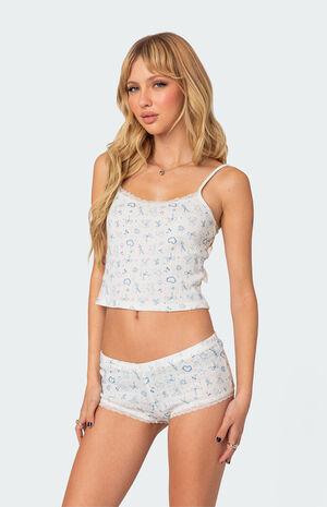 Playtime Printed Pointelle Tank Top image number 3