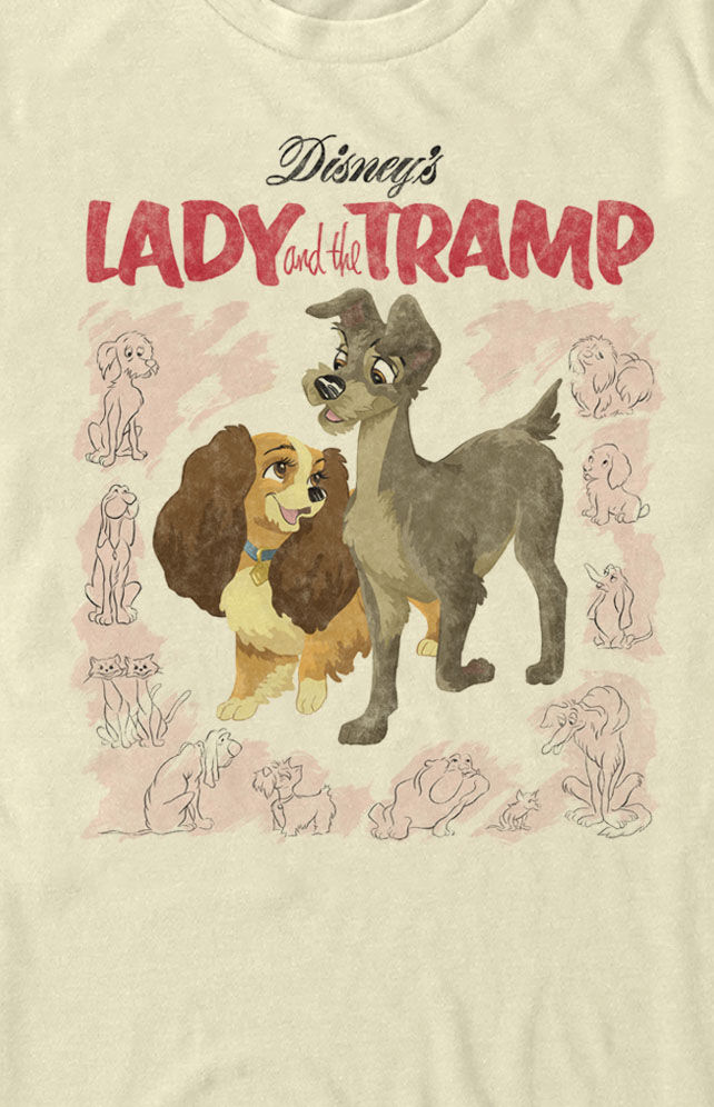 Lady and the tramp t shirt cheap