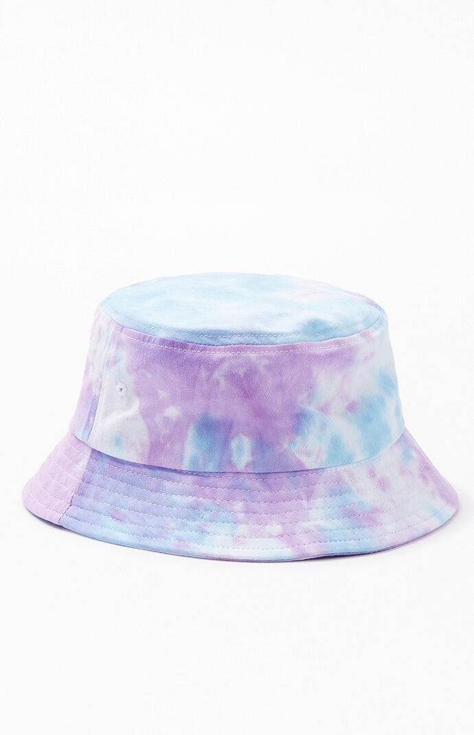 blue tie dye bucket hat