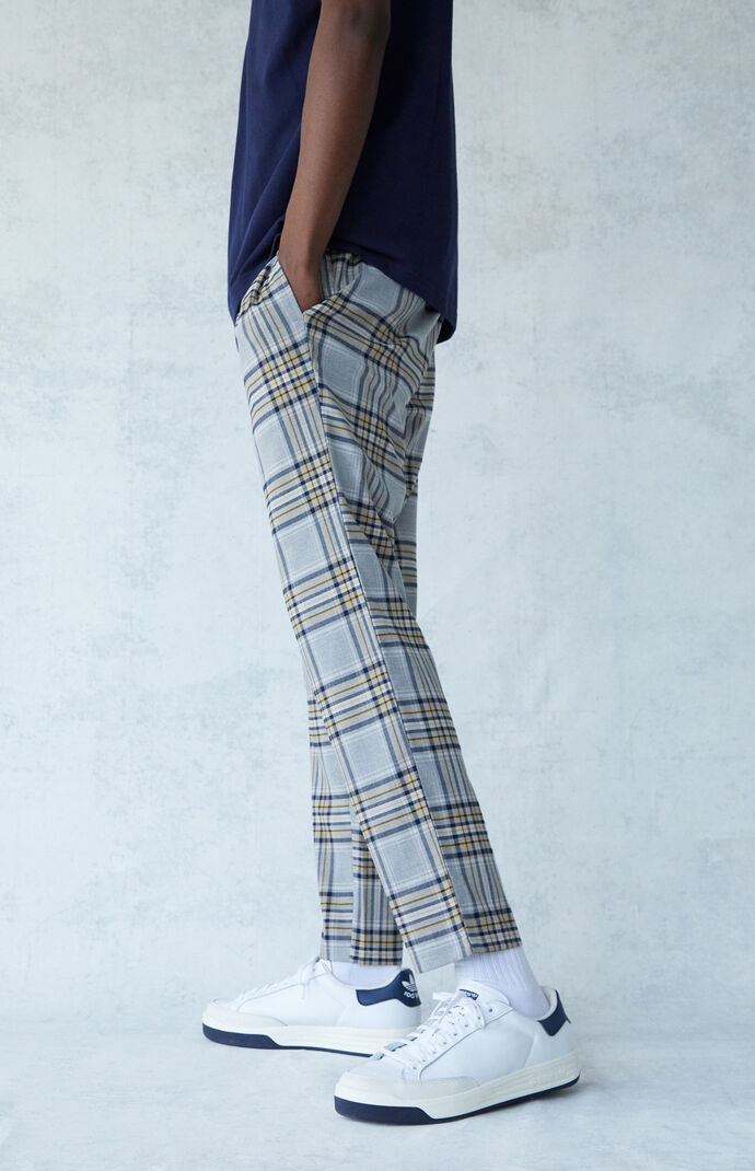 Arlo Yellow Plaid Menswear Trouser Pants
