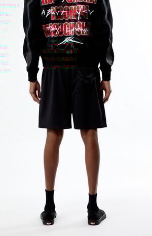 Black Splinter Sig Mesh Shorts image number 4