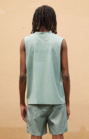 Seafoam Vintage Wash Cut Off Muscle T-Shirt image number 5