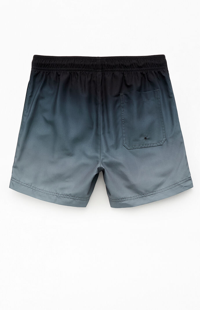 Pacsun Black Gradient Eco 4.5" Swim Trunks