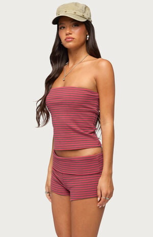 Monikah Striped Built In Bra Tube Top image number 2