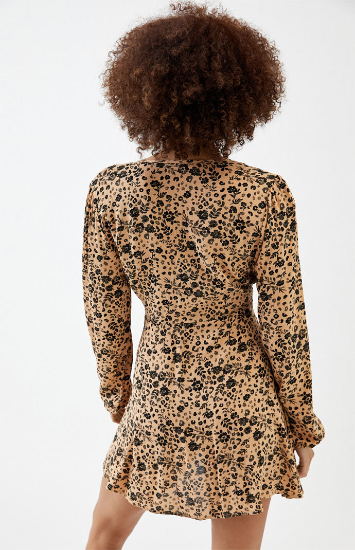 Faux Wrap Mini Dress