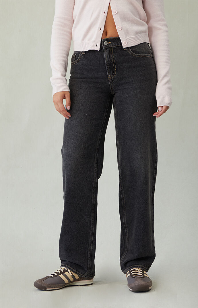 Pacsun Jordyn Low Rise Straight Leg Jeans Contrast Stitch