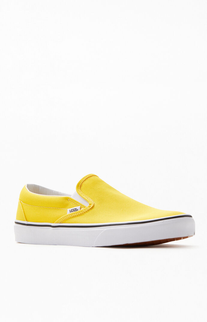 yellow slip on shoes