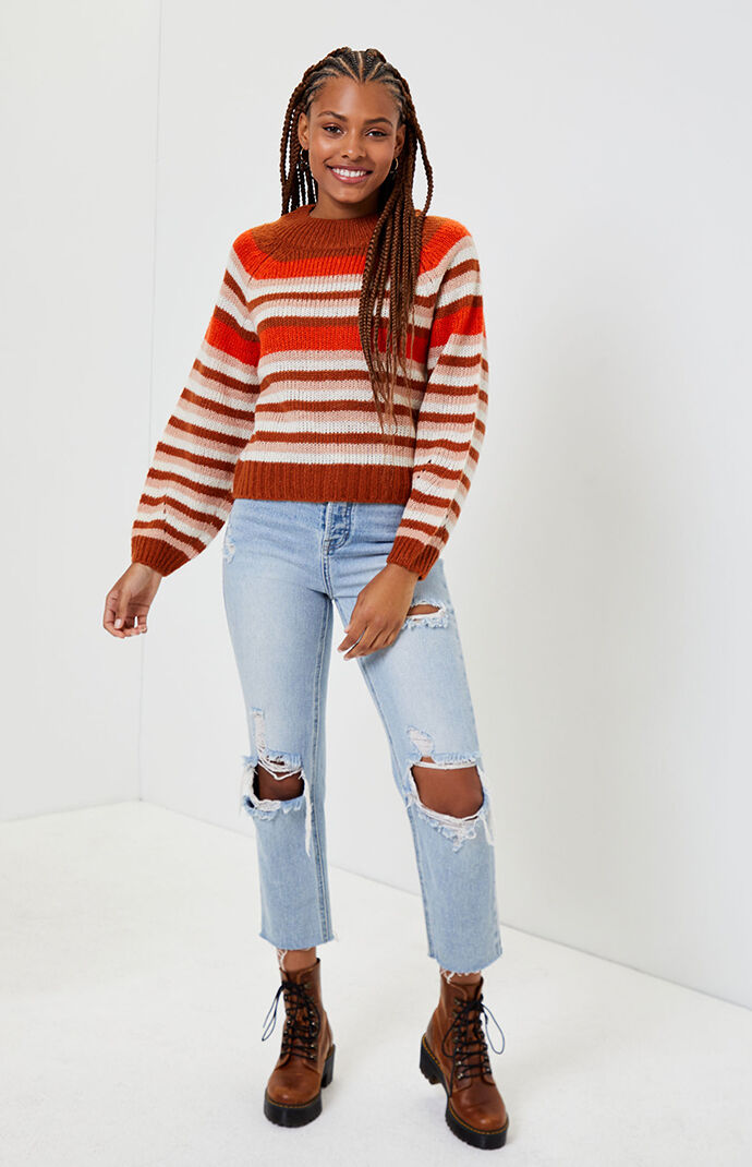Raglan Sleeve Pullover Sweater