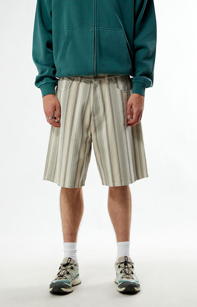 Obey Baja Striped Denim Baggy Shorts | Pacsun