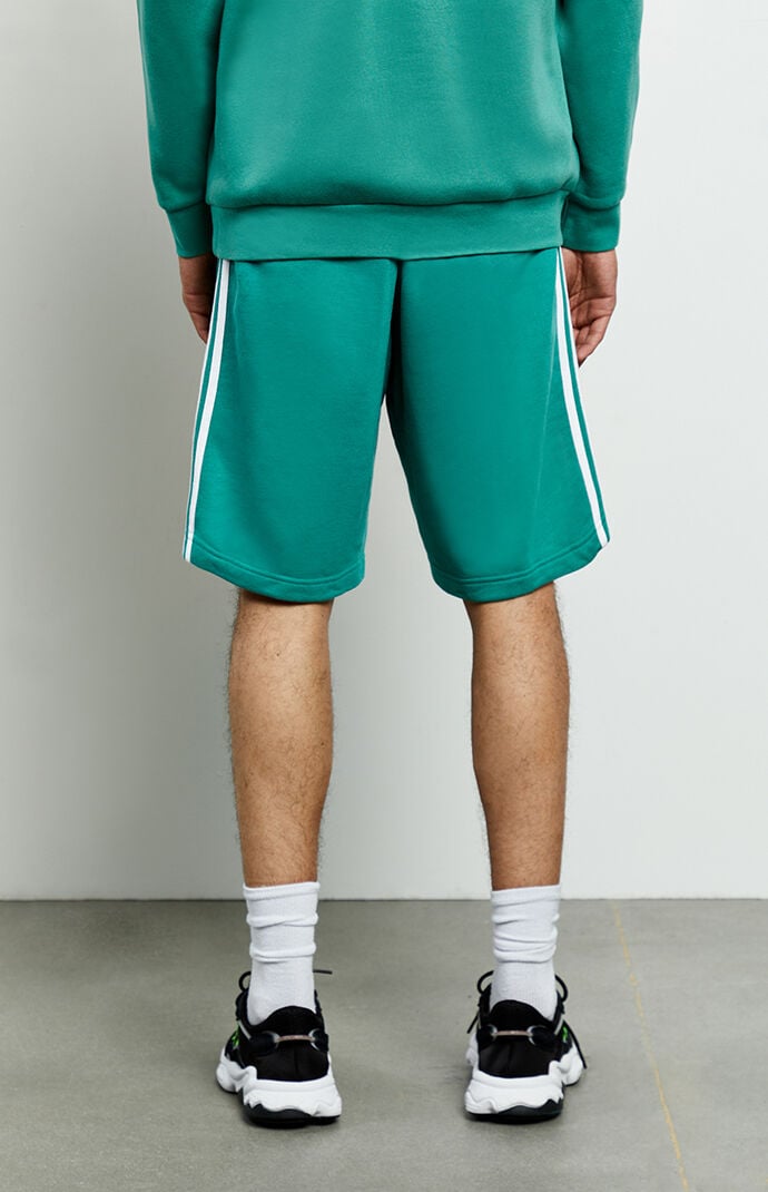 adidas Green 3-Stripes Sweat Shorts | PacSun