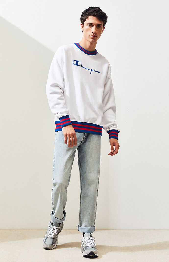 champion sports trim crew neck sweatshirt