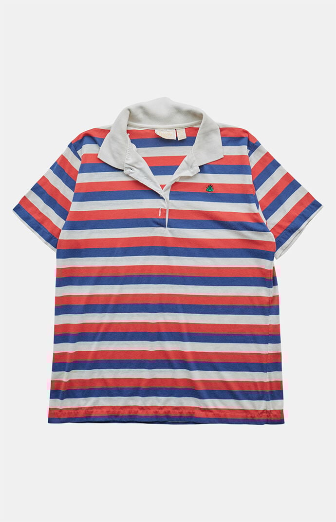 PS VINTAGE '80s Striped Polo Top
