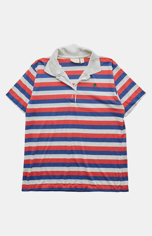 '80s Striped Polo Top image number 1