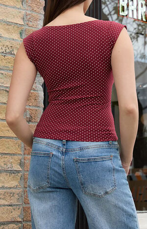Red Amara Polka Dot Tank Top image number 4