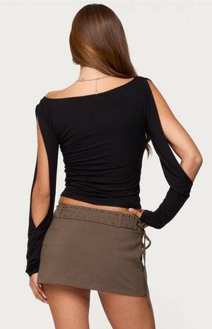 Cade Cut Out Sleeves Boat Neck Top image number 3