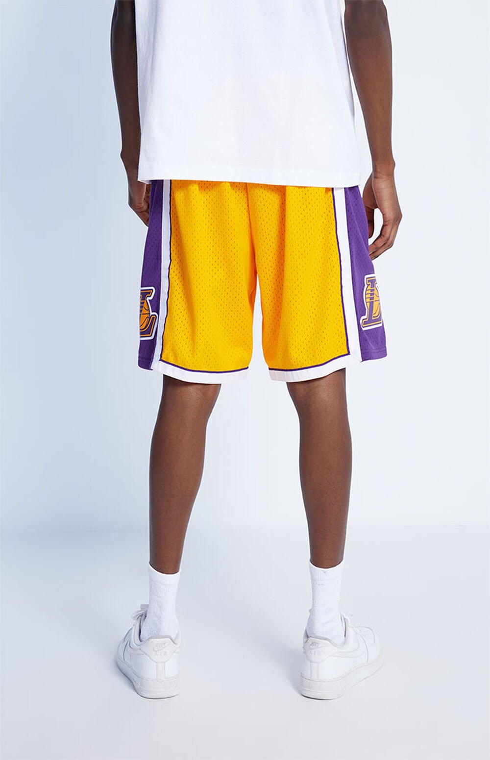 Mitchell & Ness Lakers Swingman Basketball Shorts | PacSun