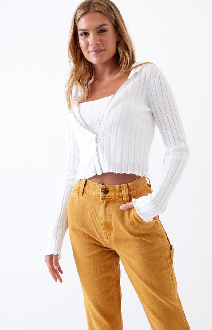 Lottie Mosslottie Moss Womens Lettuce Edge Hooded Zip Cardigan White Size Medium Dailymail Over the years, she has worked with several abrands and designers. shop dailymail