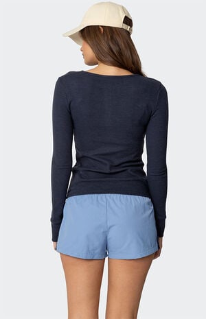 Helaine Waffle Henley T-Shirt image number 5