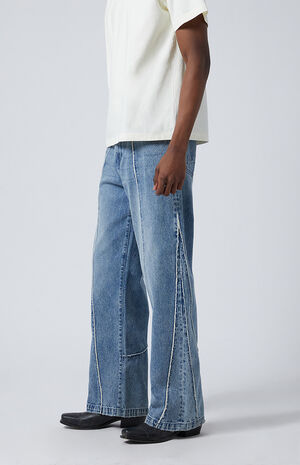 Blake Extreme Baggy Jeans Seamed Light Indigo image number 2