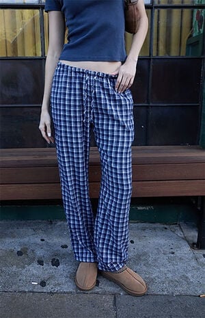 Blue Plaid Anastasia Baggy Pants image number 1