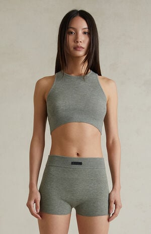 Women's Concrete Heather Knit Boxer Shorts image number 3
