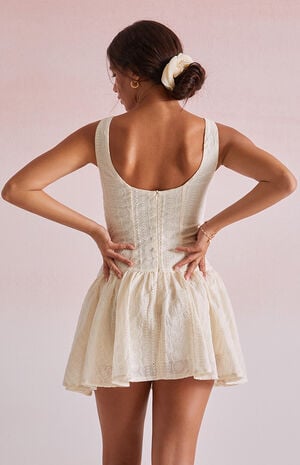 Maddie Embroidered Button Mini Dress image number 4