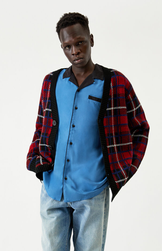 Blue & Black Resort Button Up Shirt